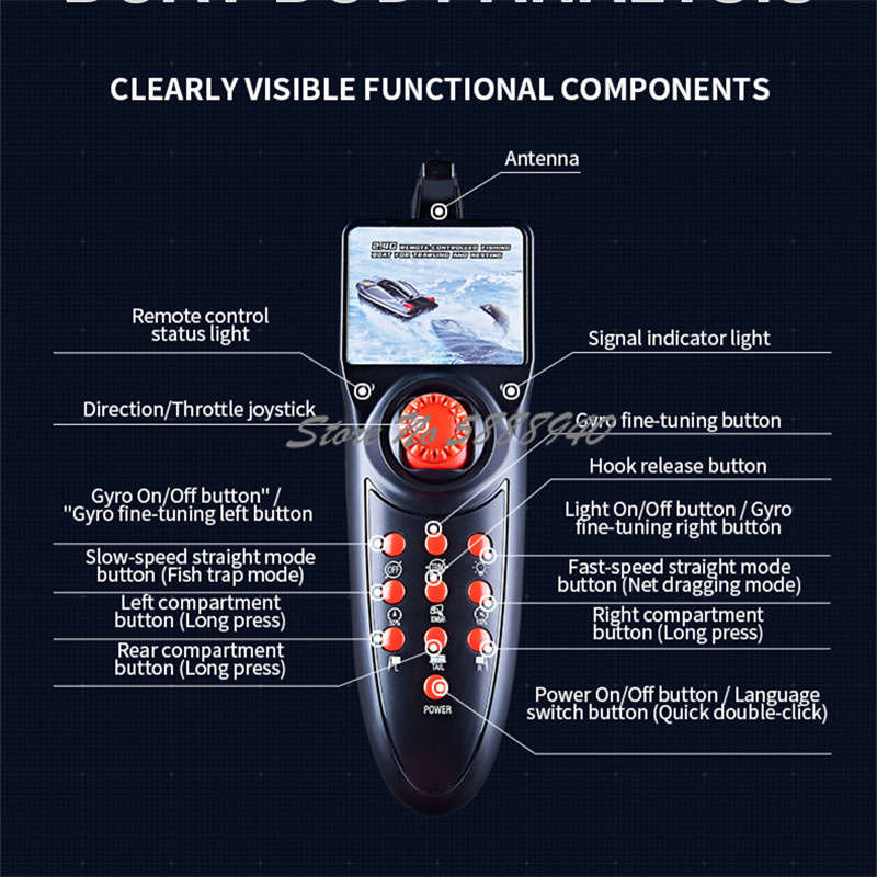Smart Voice Broadcast RC Bait  - Fishing Boat Navigation Light ulasan dan harga